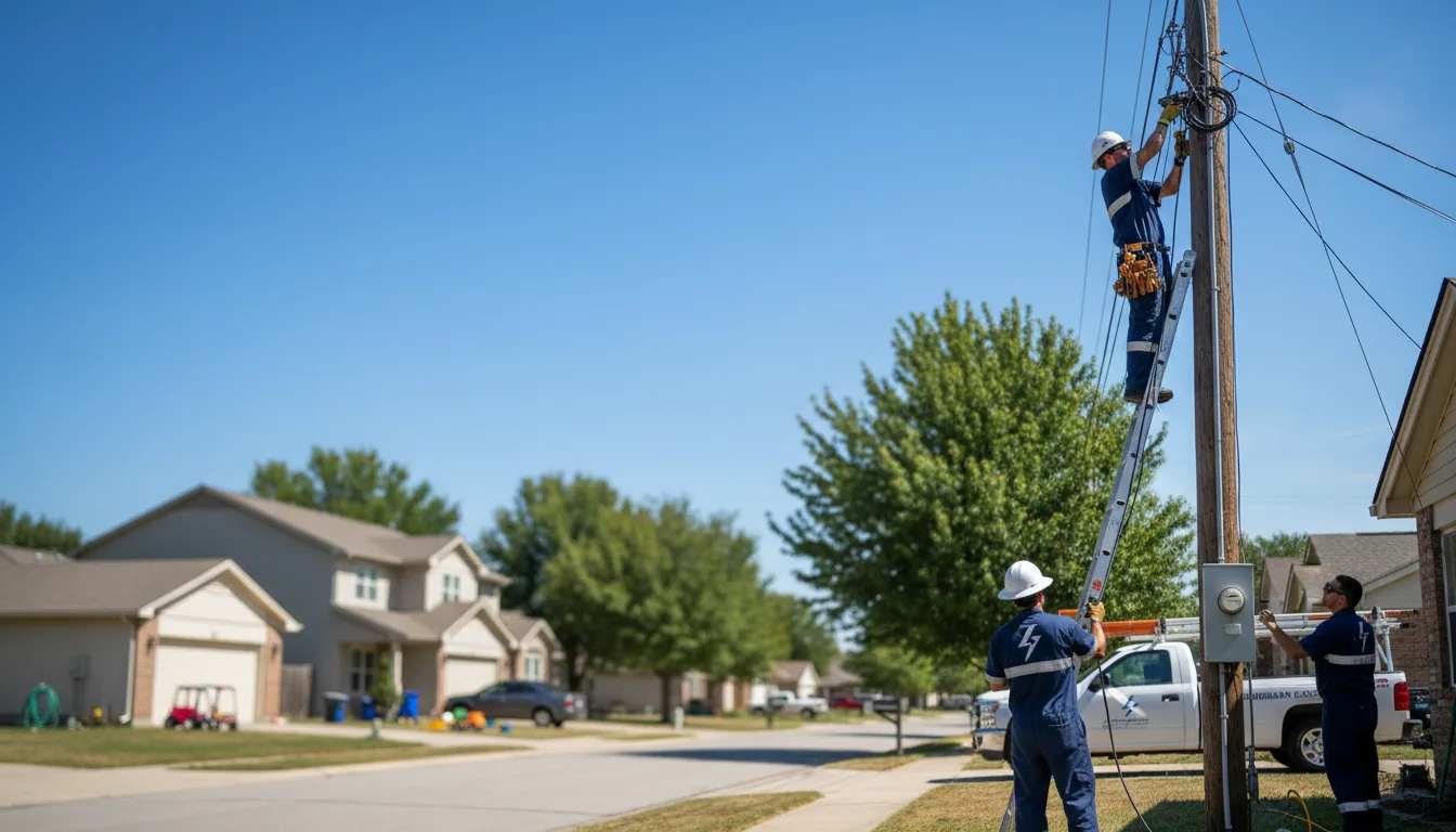 Residential electrician providing installation services in Lewisville, ID